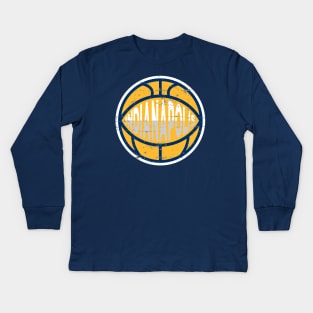 Indianapolis Basketball 1 Kids Long Sleeve T-Shirt